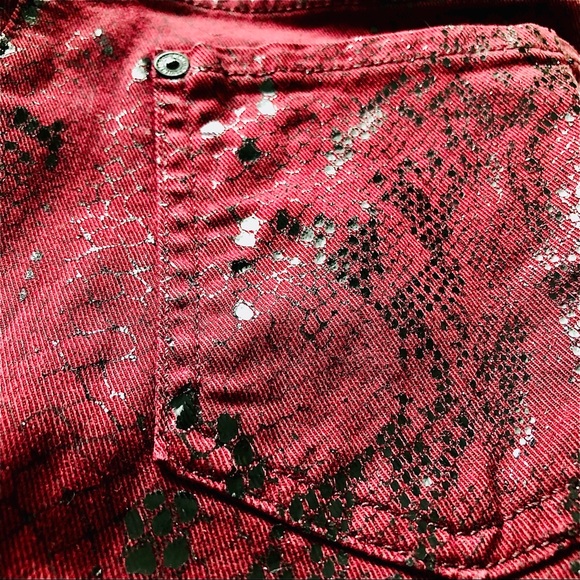 7 For All Mankind snakeskin embossed pants - Picture 2 of 3
